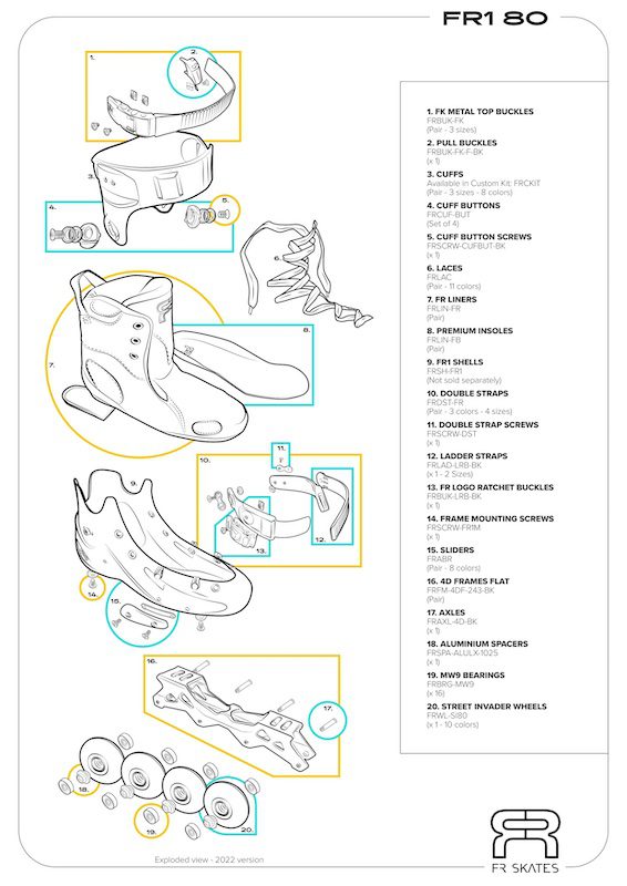 FR FR1 80 RED Freeride Skate