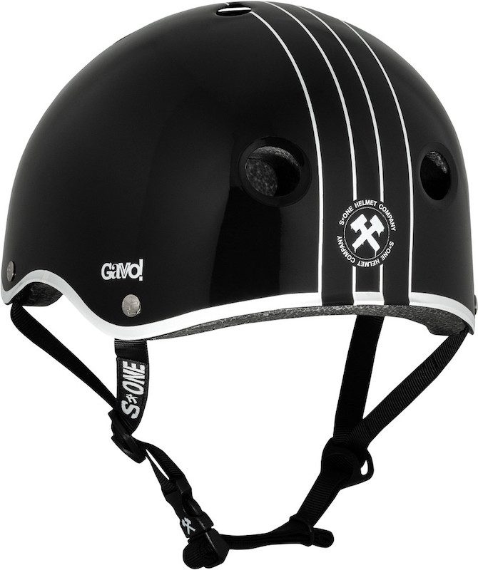 S1 Lifer Helmet Black Gloss W/ White Outline - GAVO Collab