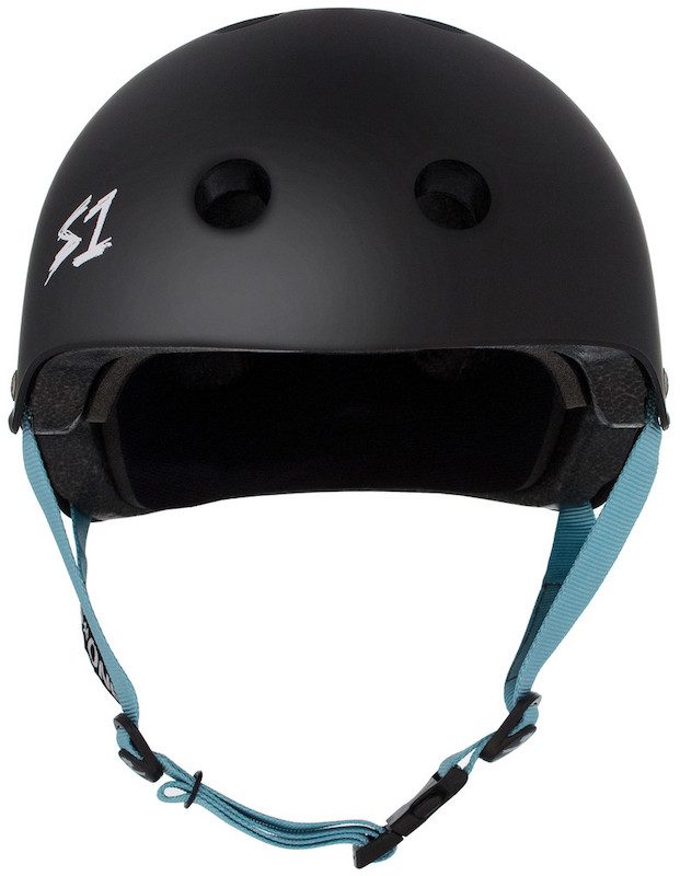S1 Lifer Helmet Black Matte W/ Light Blue Straps - UNDIALED LIT COLLAB