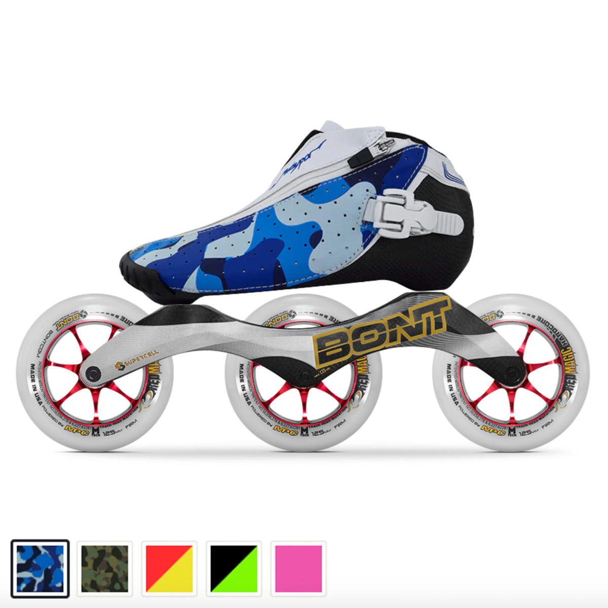 Bont Vaypor Zipper No Toebox Inline Skate with Supercell Frame