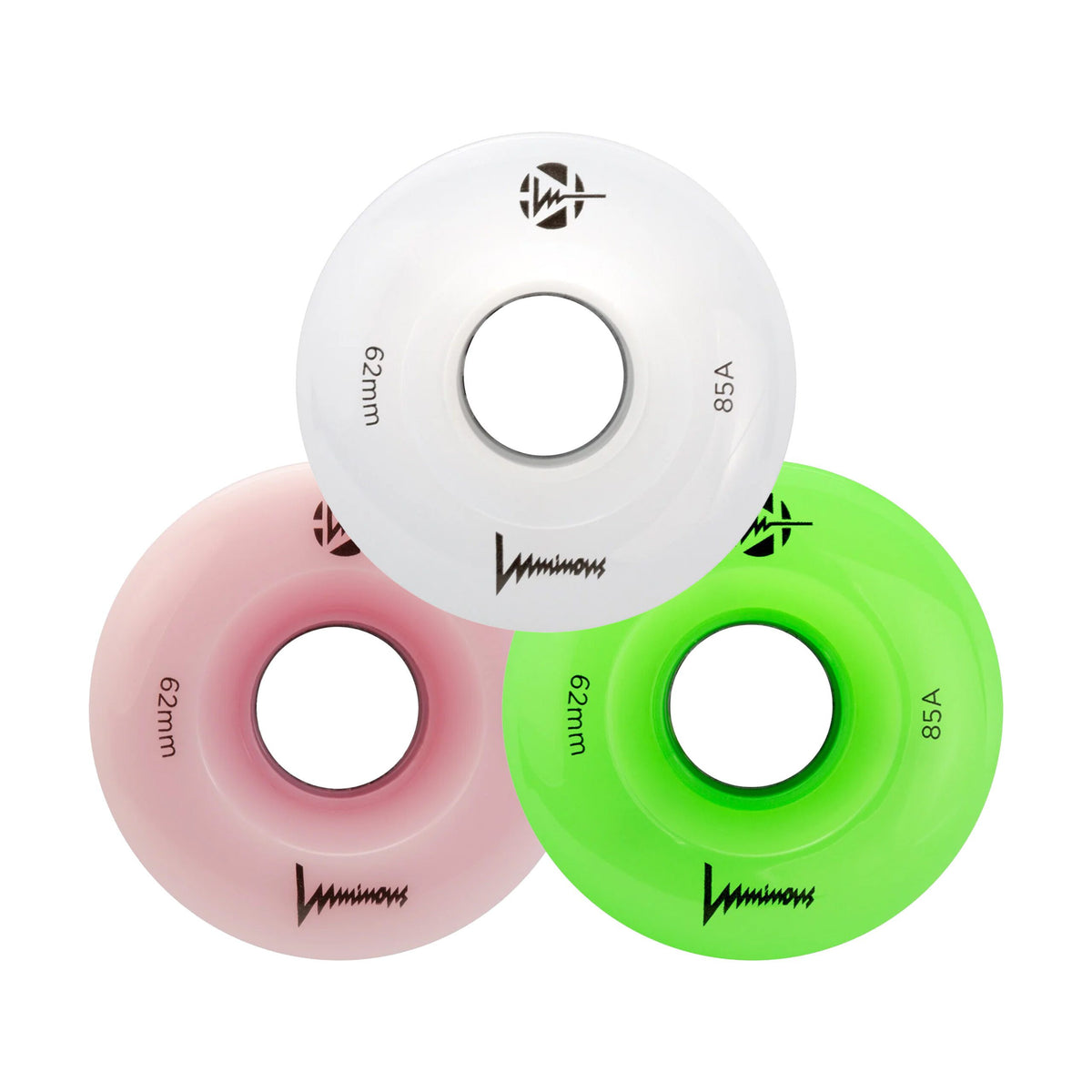 Luminous QUAD LED Wheels Sixies 62mm (6LED)