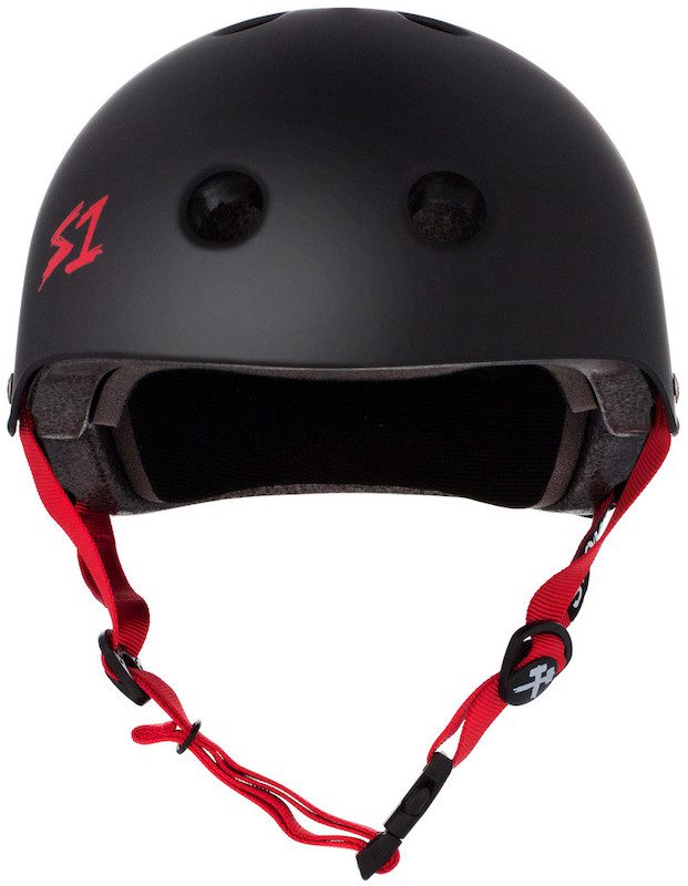 S1 Lifer Helmet Black Matte/Red Straps