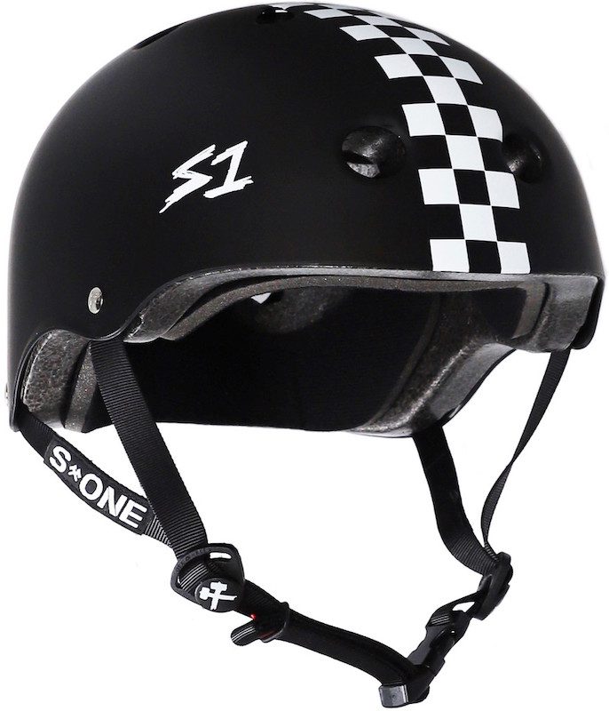 S1 Lifer Helmet Black Matte W/ Checkers