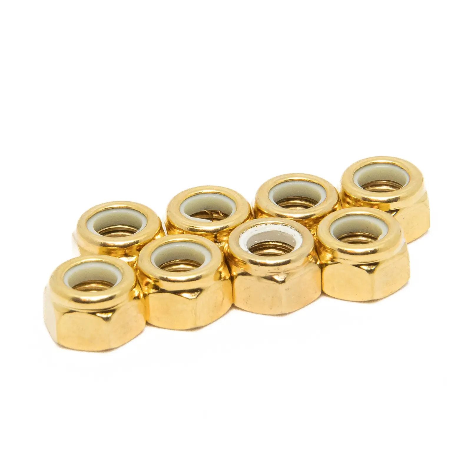 Roll-line 7 mm Axle Locknuts Gold - ROLLER SKATE USA