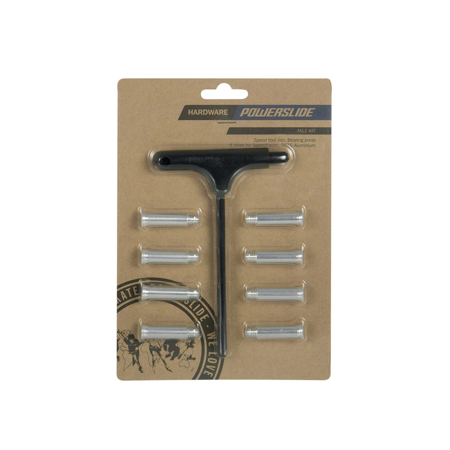 Powerslide AL Single Axle Torx 34mm/8mm 8 Pack
