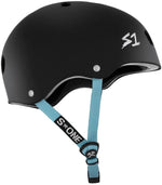 S1 Lifer Helmet Black Matte W/ Light Blue Straps - UNDIALED LIT COLLAB