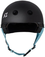 S1 Lifer Helmet Black Matte W/ Light Blue Straps - UNDIALED LIT COLLAB