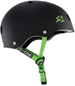 S1 Lifer Helmet Black Matte/Bright Green Straps
