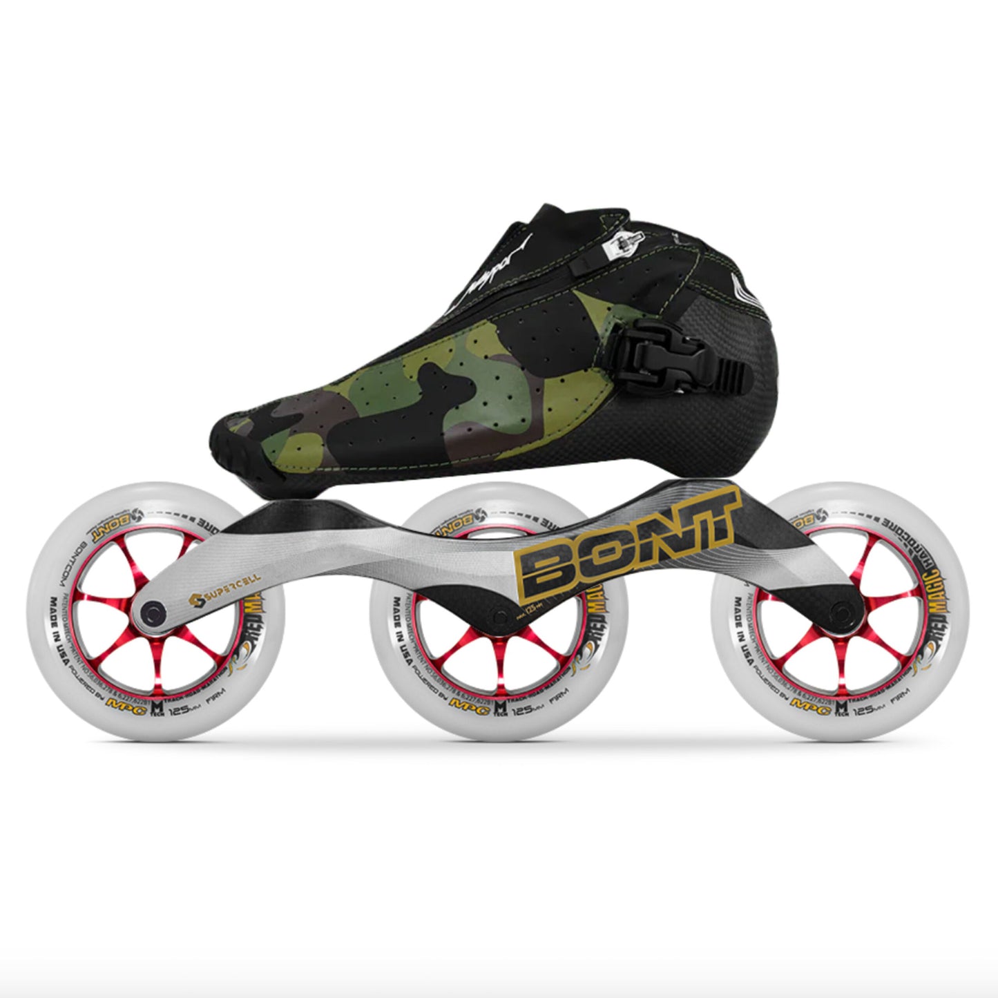 Bont Vaypor Zipper No Toebox Inline Skate with Supercell Frame