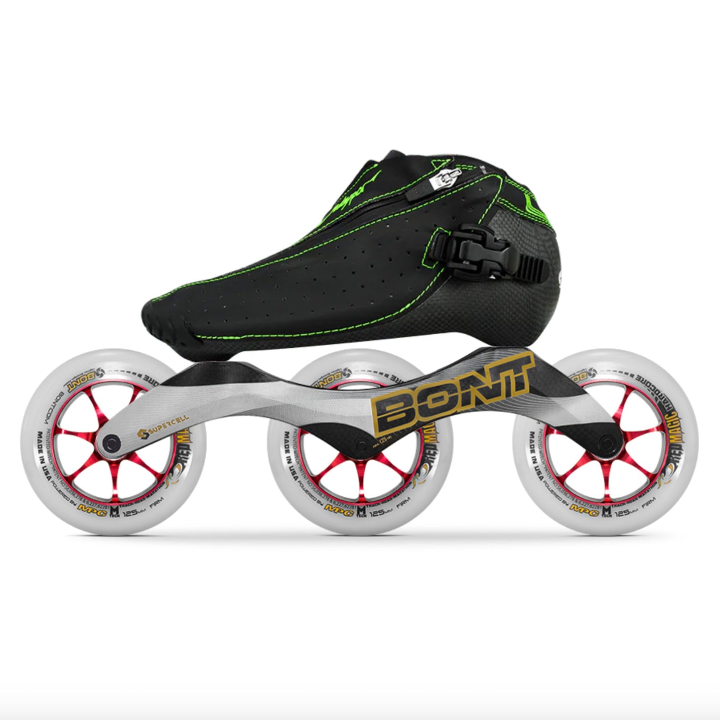 Bont Vaypor Zipper No Toebox Inline Skate with Supercell Frame