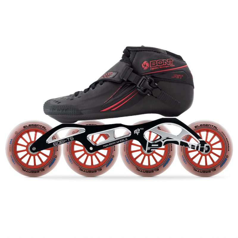 Bont Jet Inline Speed Skate- NEW Colors Black 2PF 6061 Frame