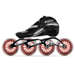 Bont Jet Inline Speed Skate Black 2PF 6061 Frame - ROLLER SKATE USA