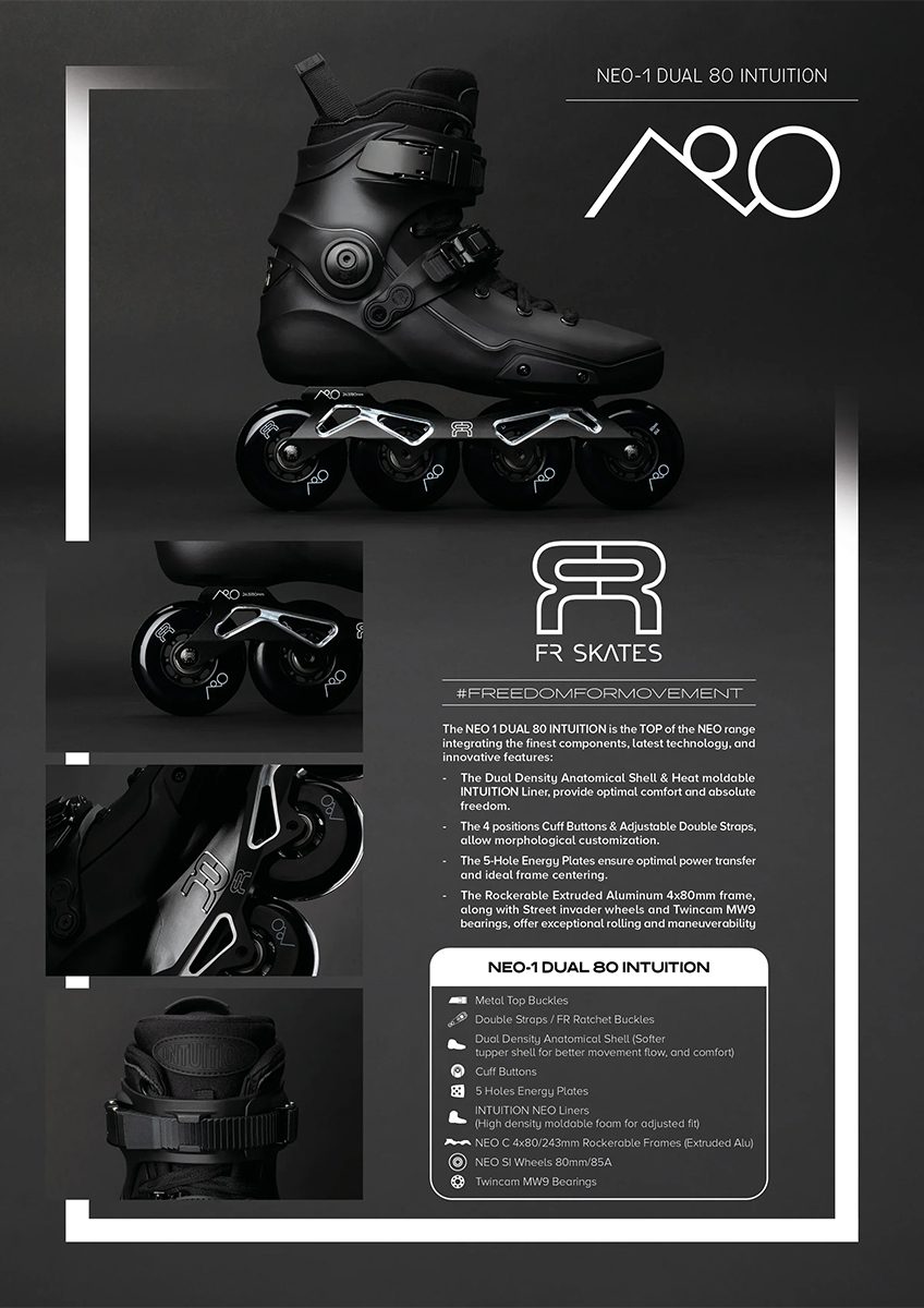 FR NEO 1 DUAL 80 INTUITION Freeride Skate - ROLLER SKATE USA