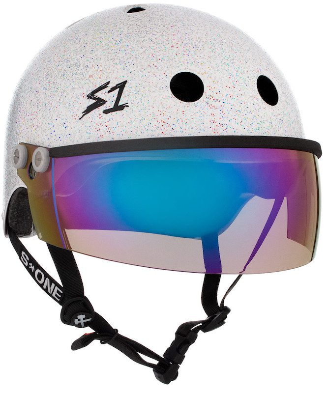 S1 Lifer Visor Helmet Gen 2 White Gloss Glitter