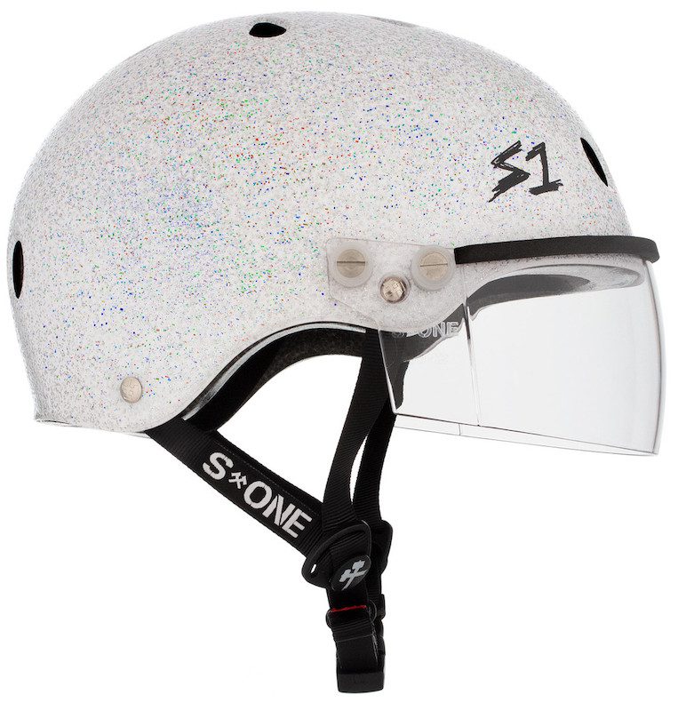 S1 Lifer Visor Helmet Gen 2 White Gloss Glitter