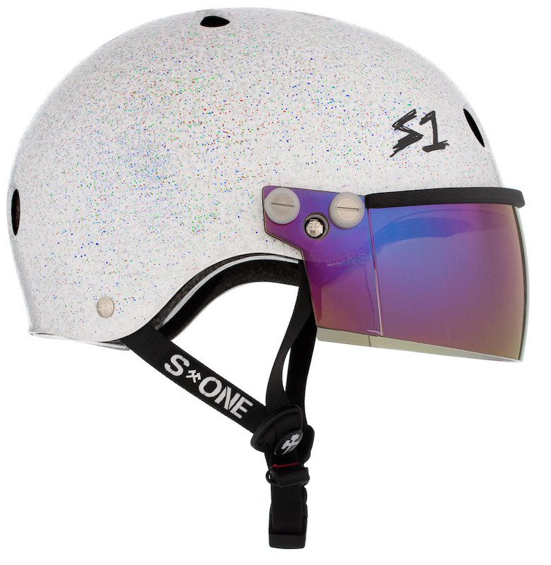 S1 Lifer Visor Helmet Gen 2 White Gloss Glitter