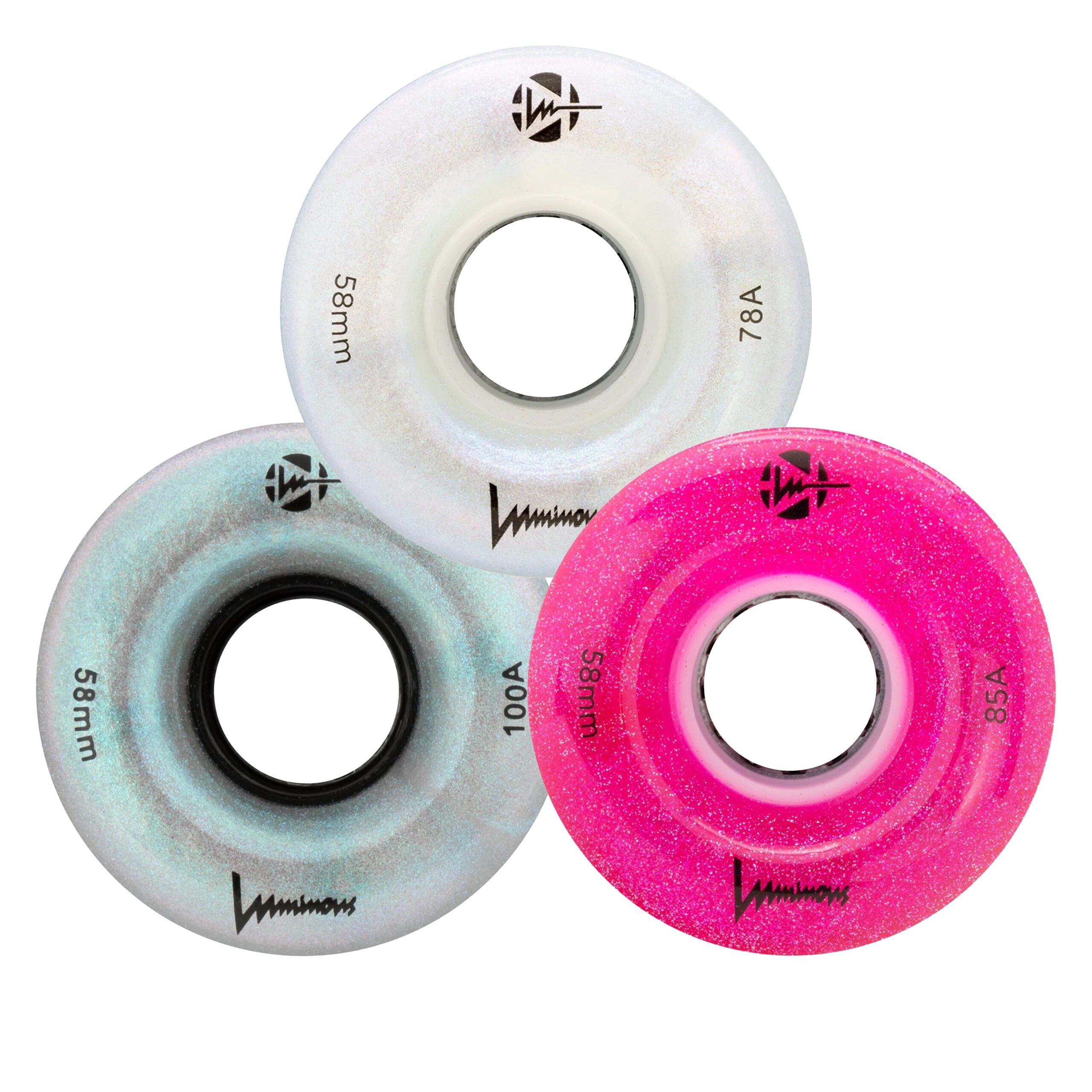 Luminous QUAD LED Wheels 58mm - ROLLER SKATE USA