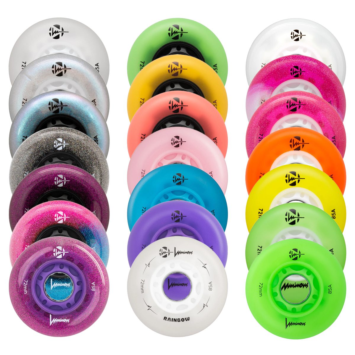 Luminous Inline LED Wheels 72mm