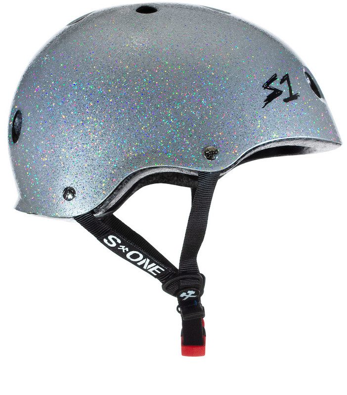 S1 Mini Lifer Helmet Silver Gloss Glitter