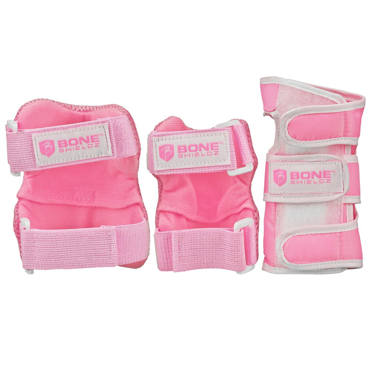 Skate Protective Gear Roller Derby Cruiser 3000 Youth Girl Tri pack Pink/White