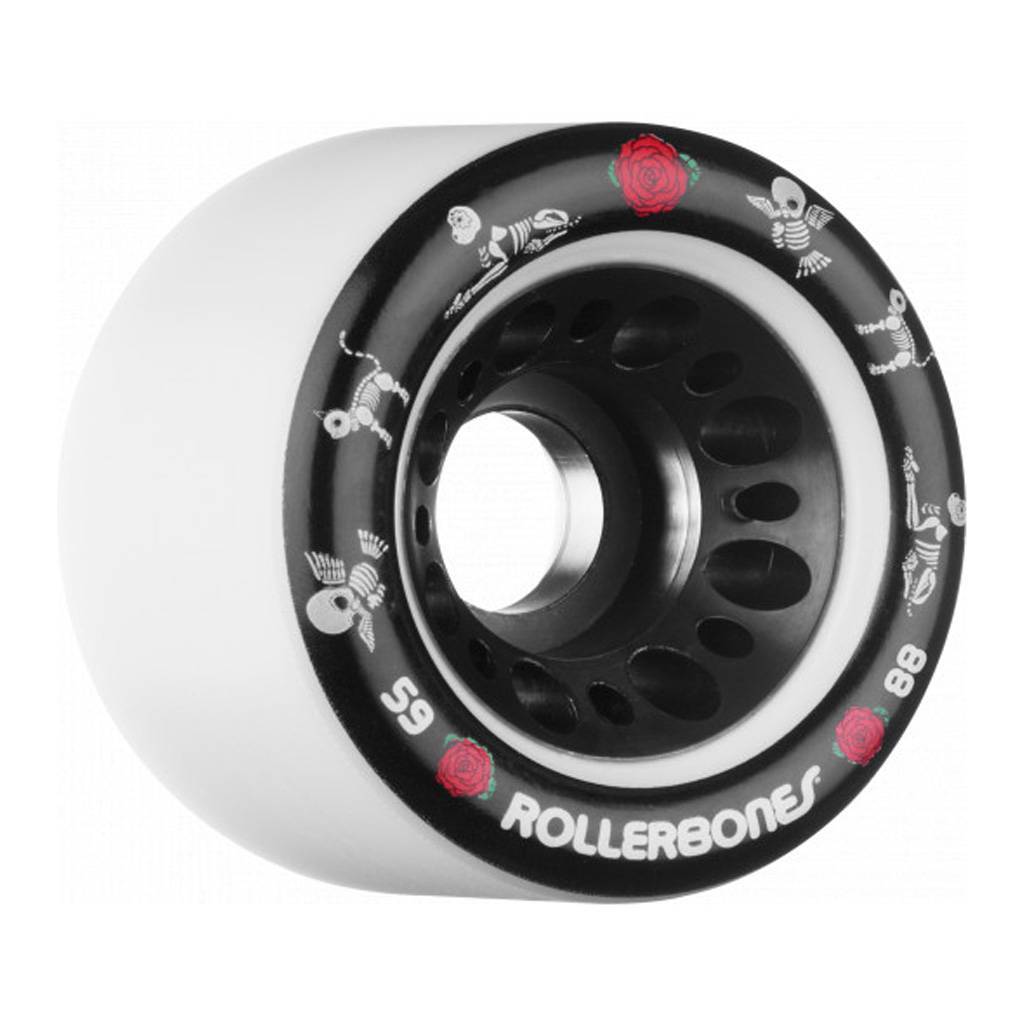 Rollerbones Pet Day of the Dead Roller Wheels White