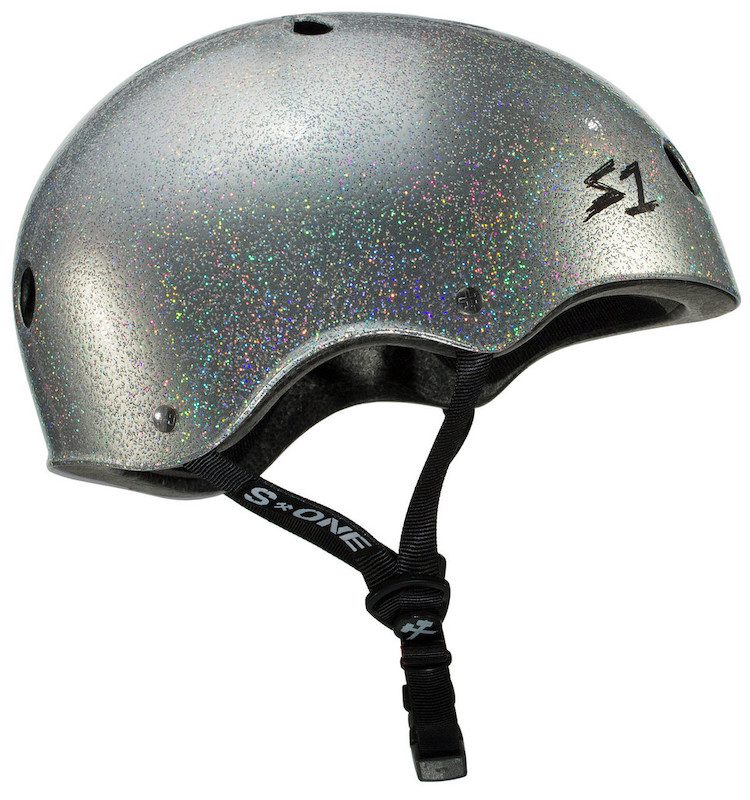 S1 Mega Lifer Helmet Silver Gloss Glitter
