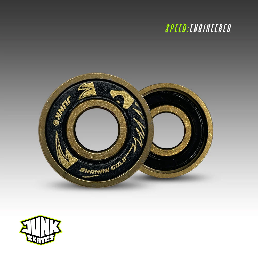 Junk Shaman Gold 6IX Ball Ceramic + Gold Titanium Bearings (16 Pack) World Record Edition