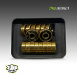Junk Shaman Gold 6IX Ball Ceramic + Gold Titanium Bearings (16 Pack) World Record Edition - ROLLER SKATE USA