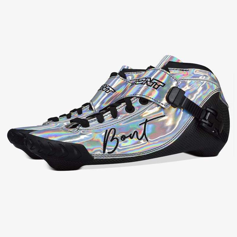 Bont BNT 195mm Inline Speed Skate Boots Silver Rainbow