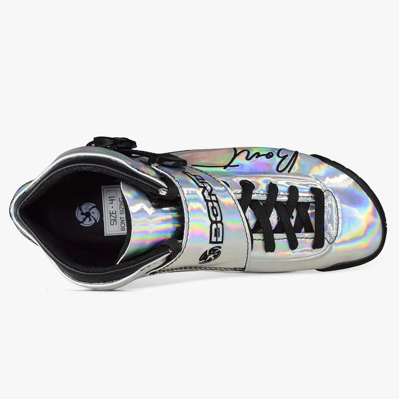 Bont BNT 195mm Inline Speed Skate Boots Silver Rainbow