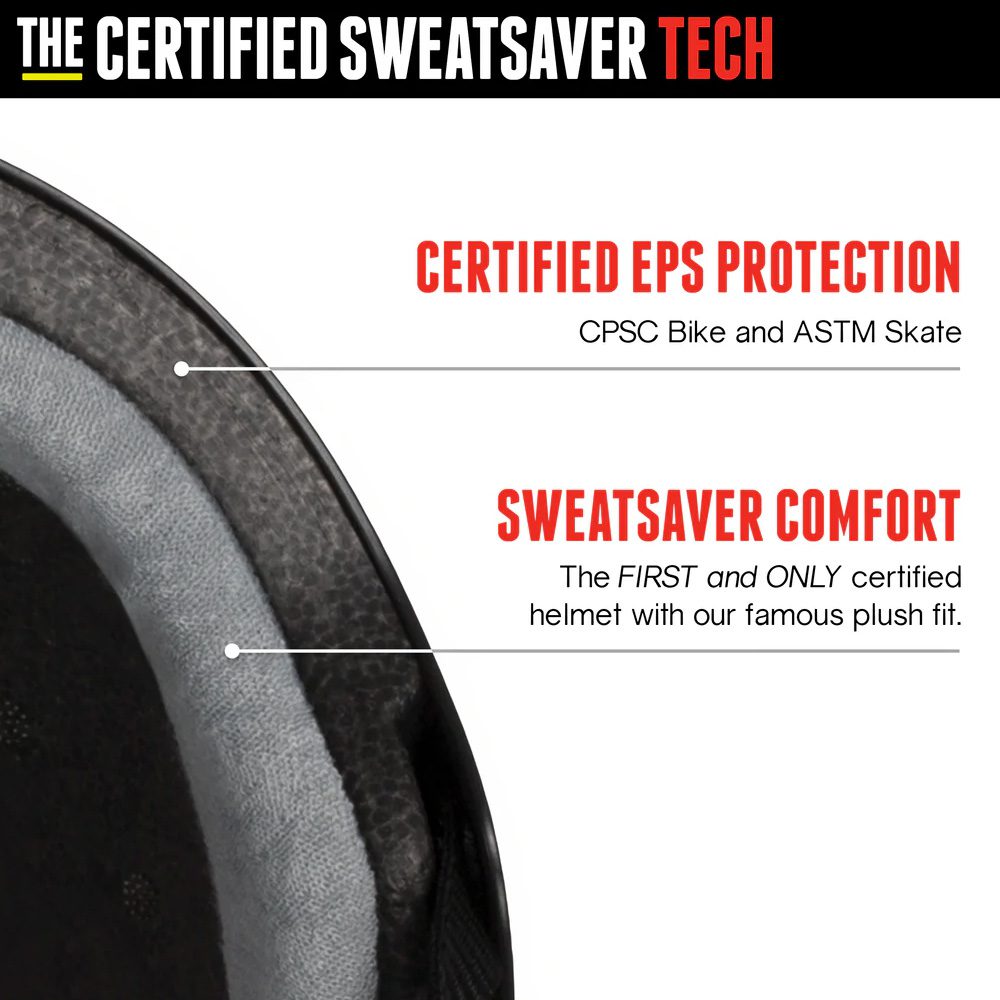 Triple 8 Certified Sweatsaver Helmet Carbon Matte