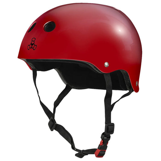 Triple 8 Certified Sweatsaver Helmet Scarlet Red Glossy