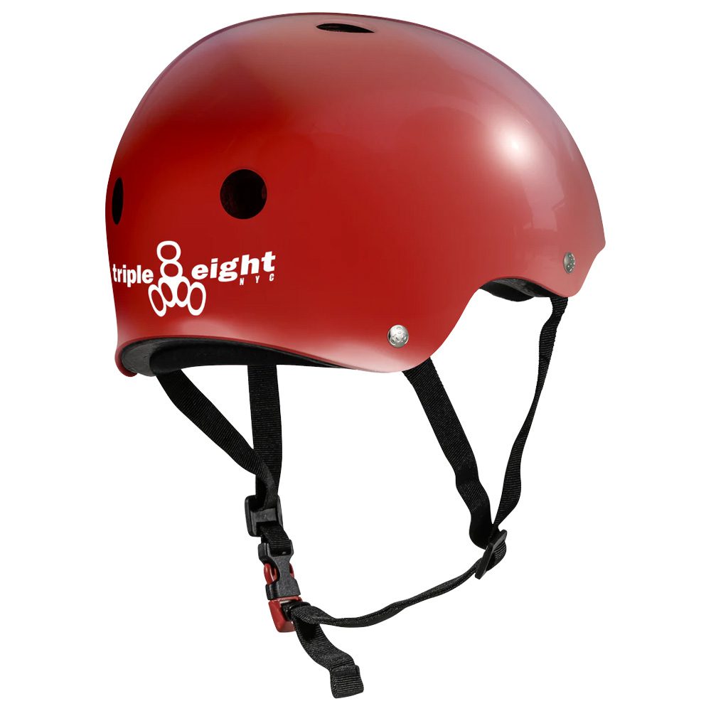 Triple 8 Certified Sweatsaver Helmet Scarlet Red Glossy
