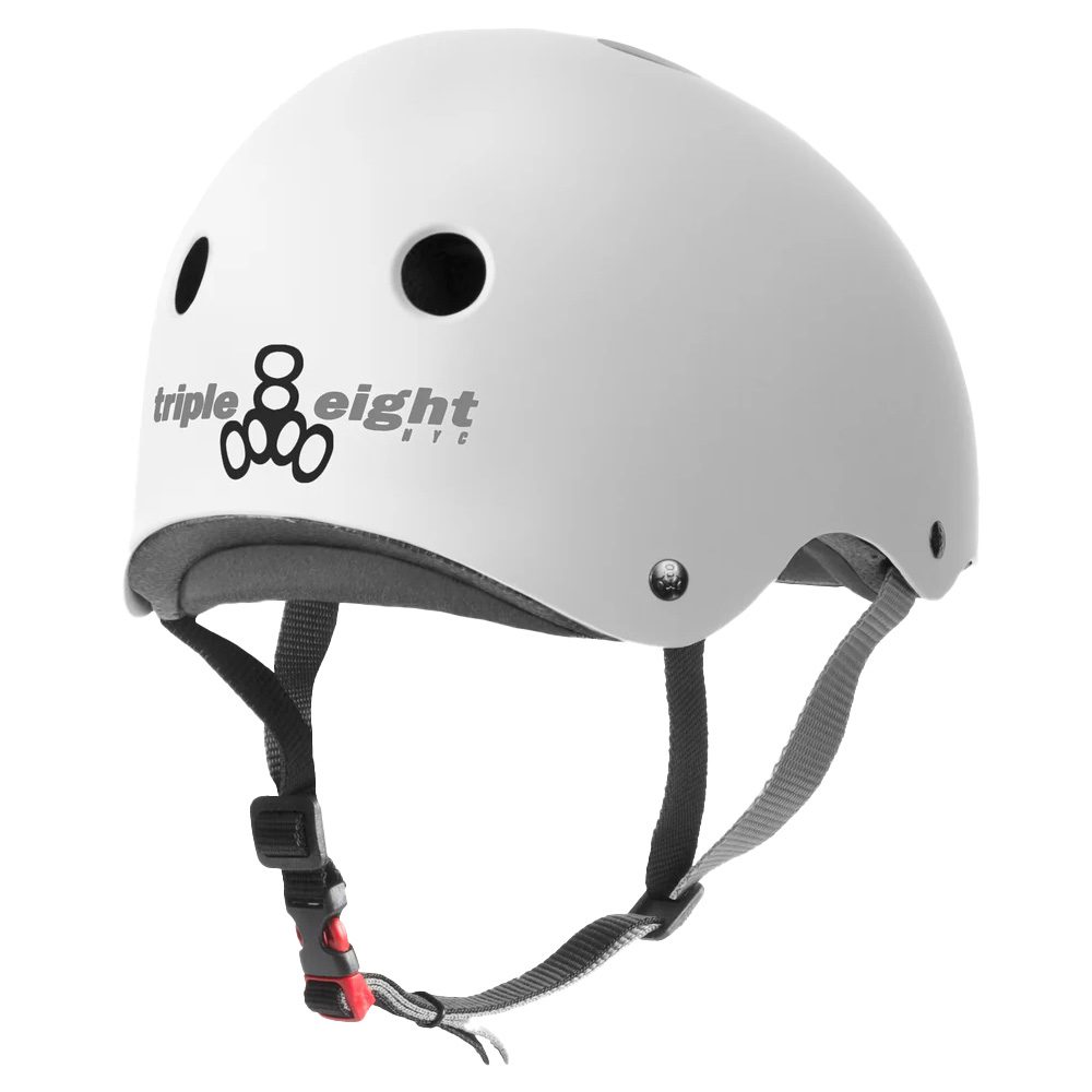 Triple 8 Certified Sweatsaver Helmet White Matte