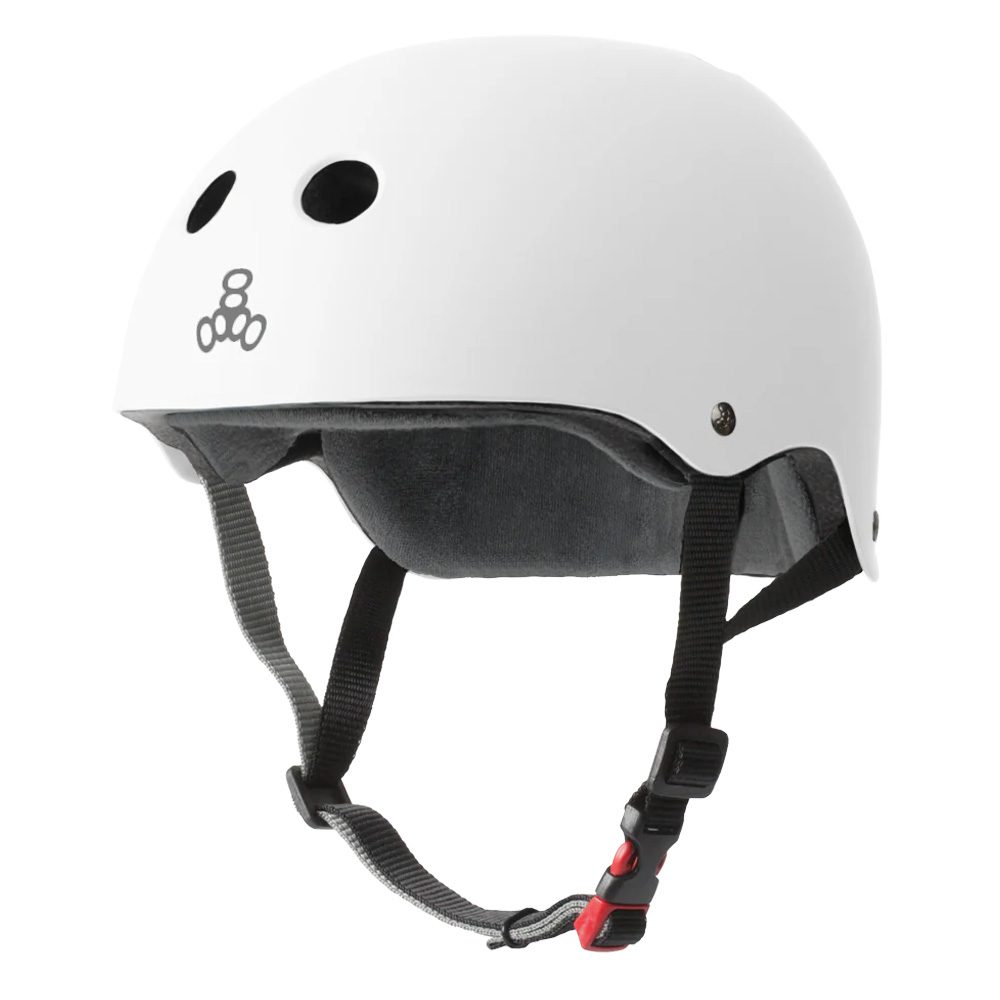 Triple 8 Certified Sweatsaver Helmet White Matte