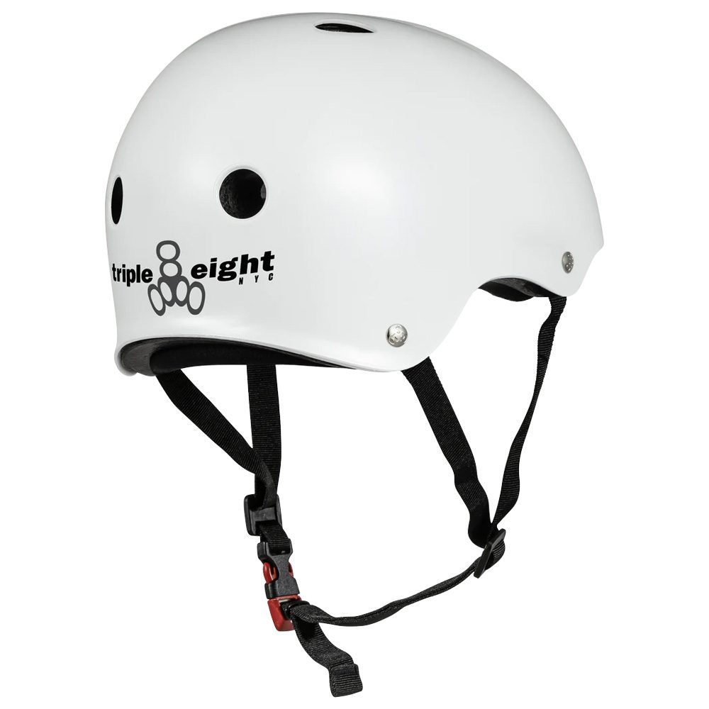 Triple 8 Certified Sweatsaver Helmet White Glossy