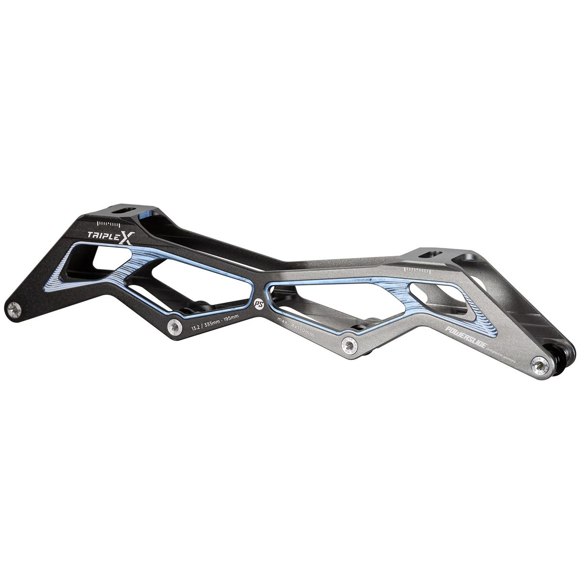 Powerslide Triple X 13.2" 4x110 Black/Grey 195m Frame