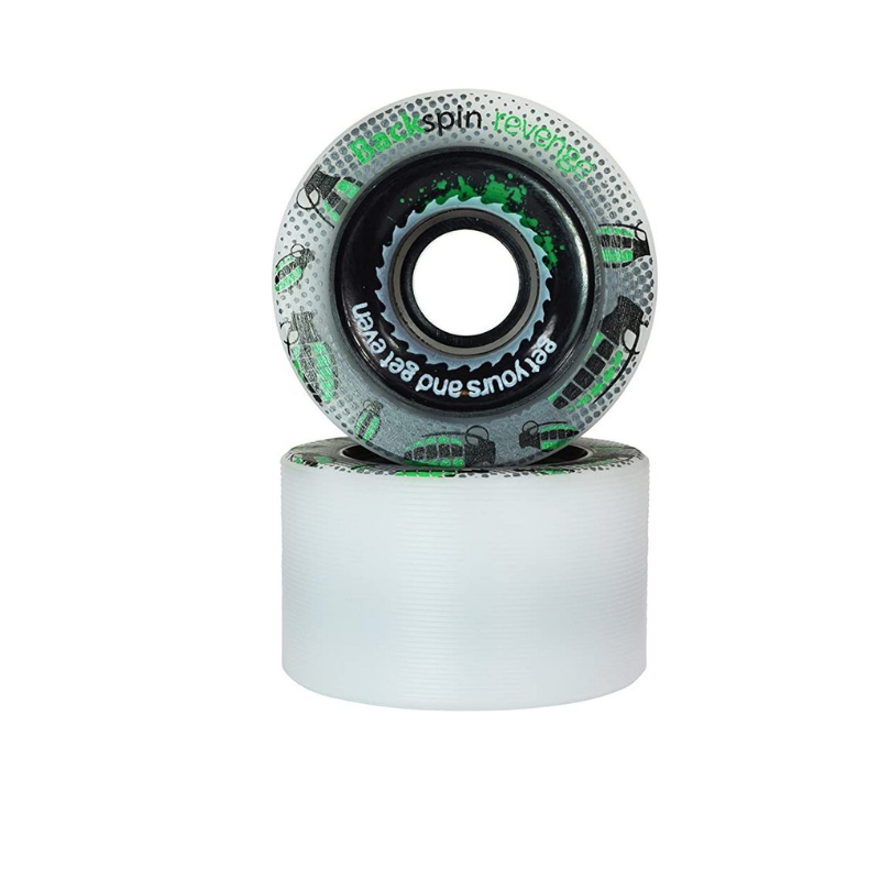 BackSpin Revenge Grey Roller Skate Wheels 62MM
