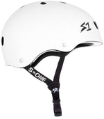 S1 Lifer Helmet White w/ Black Stripes