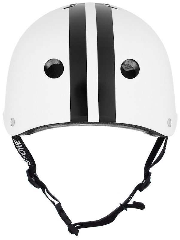 S1 Lifer Helmet White w/ Black Stripes