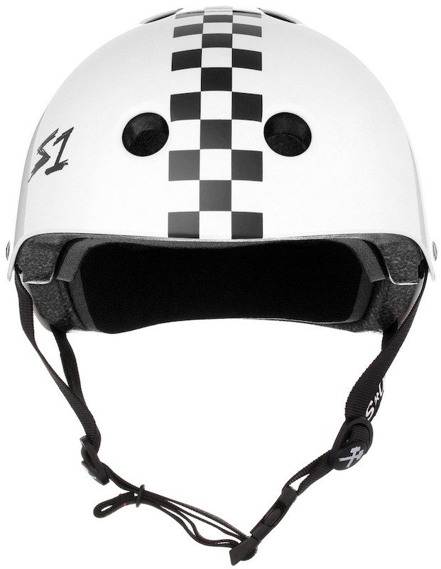 S1 Lifer Helmet White Gloss W/ Checkers