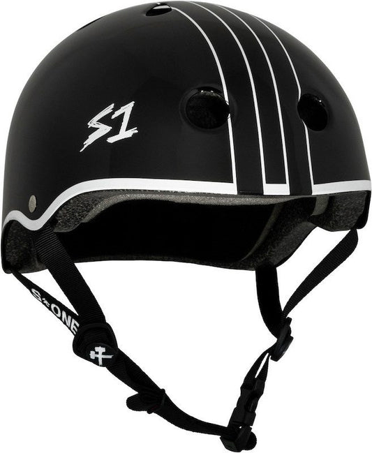 S1 Lifer Helmet Black Gloss W/ White Outline - GAVO Collab