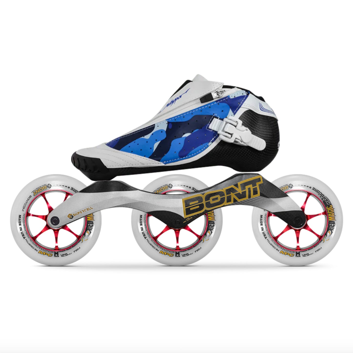 Bont Vaypor Zipper Toebox Colors Inline Skate with Supercell Frame