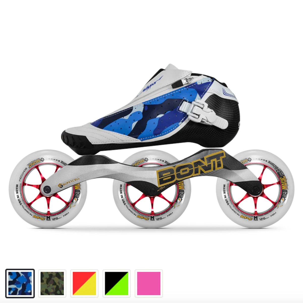 Bont Vaypor Zipper Toebox Colors Inline Skate with Supercell Frame