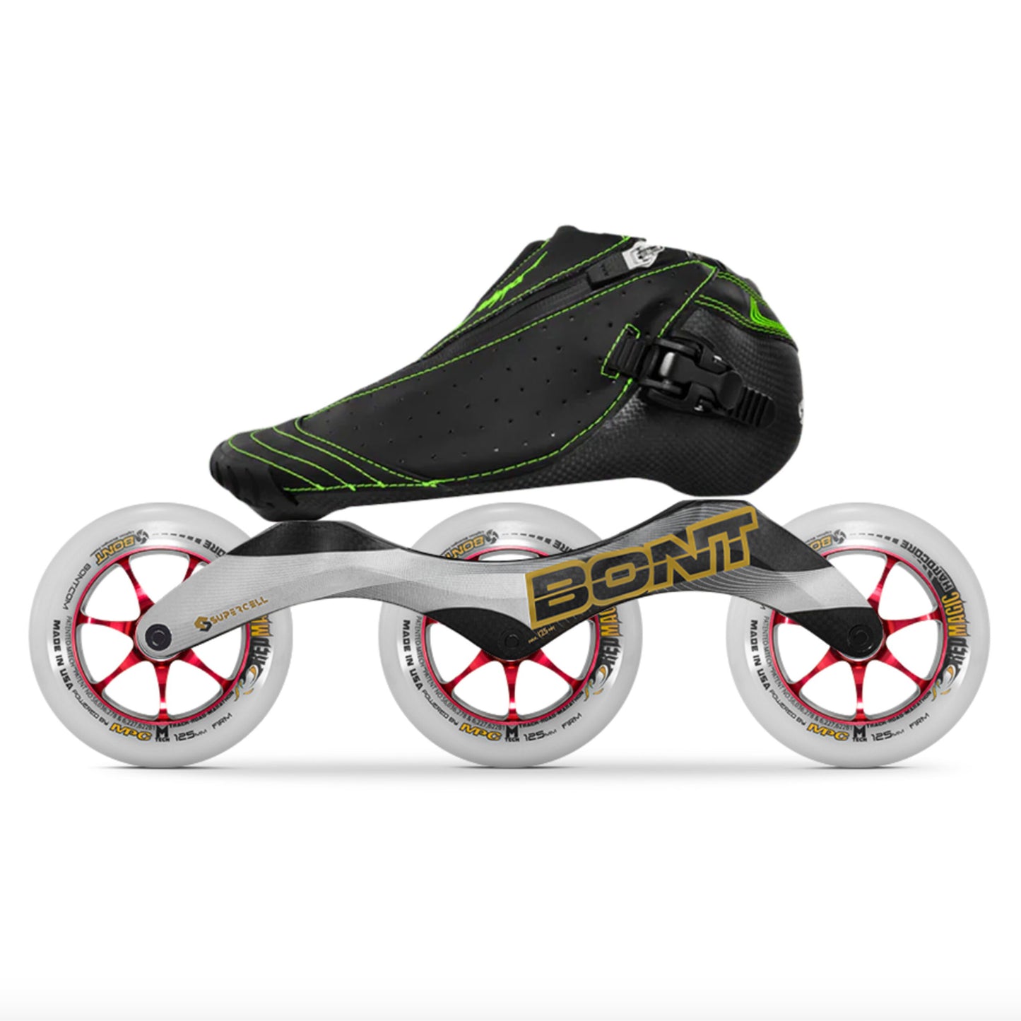 Bont Vaypor Zipper Toebox Colors Inline Skate with Supercell Frame