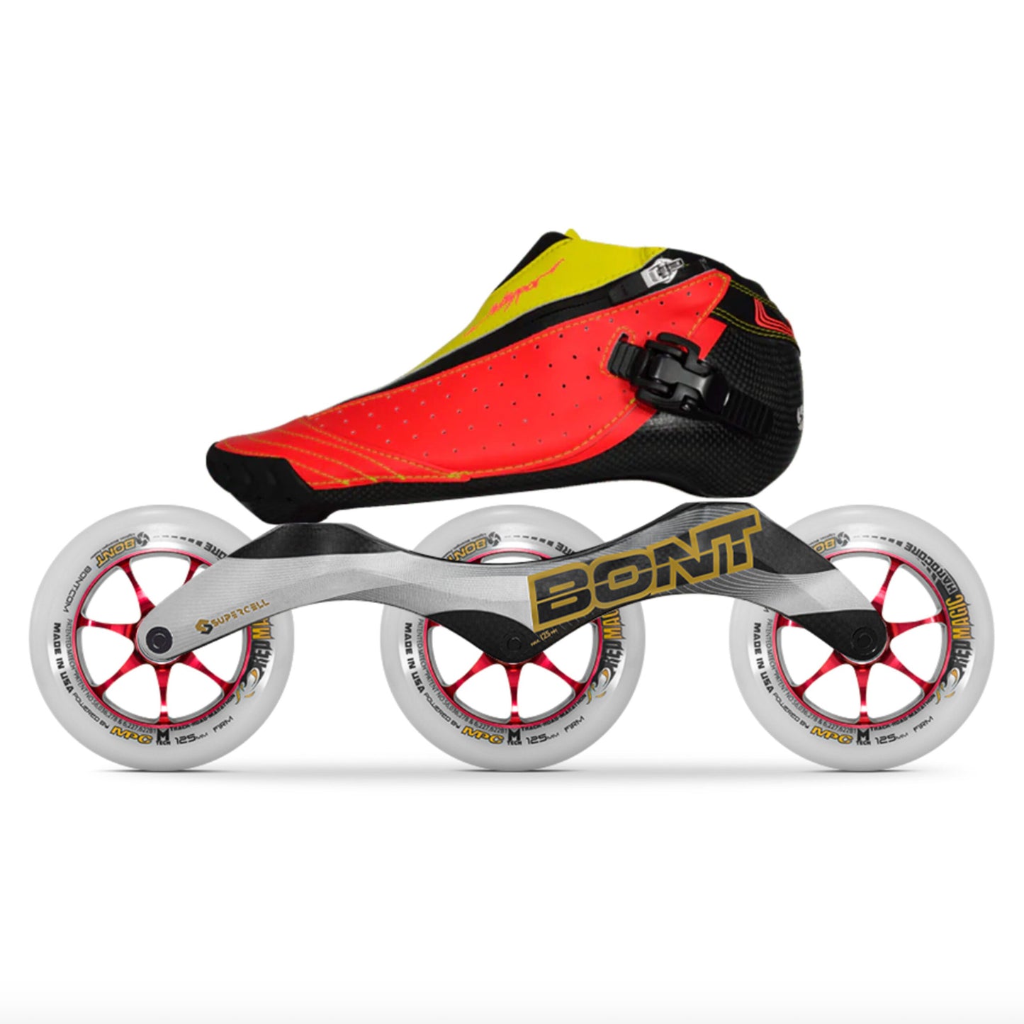 Bont Vaypor Zipper Toebox Colors Inline Skate with Supercell Frame