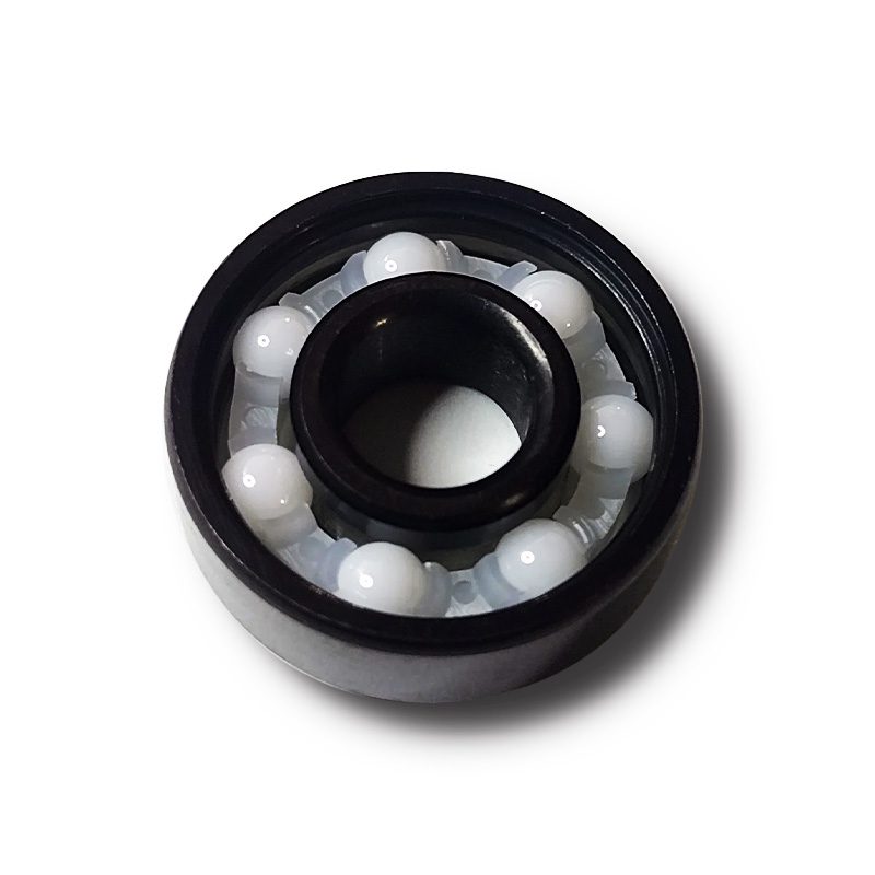 Tornado F-2 White ZR02 Zirconia Ceramic Balls W/ Black Oxidized Coated Races Bearings