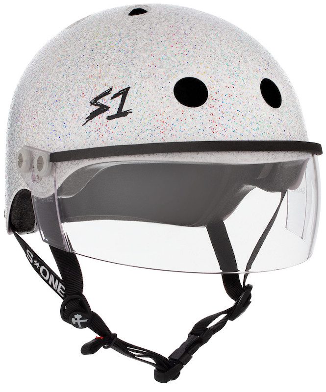S1 Lifer Visor Helmet Gen 2 White Gloss Glitter