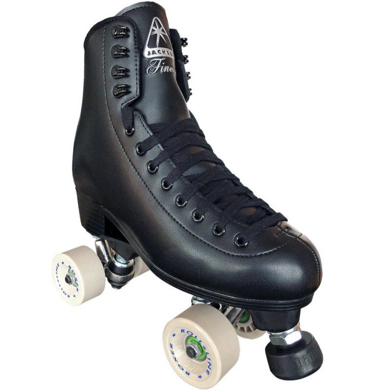 Jackson Finesse Black Artistic/Rhythm Roller Skate Package with Boxer wheels