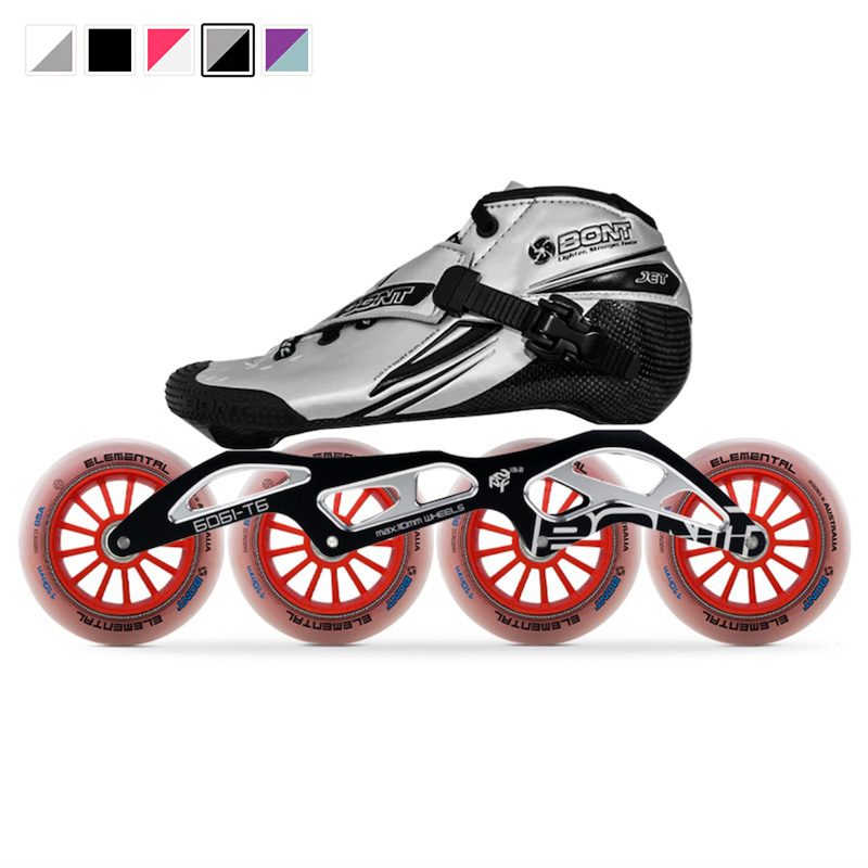 Bont Jet Inline Speed Skate Black 2PF 6061 Frame